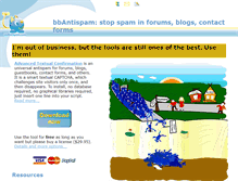 Tablet Screenshot of bbantispam.com